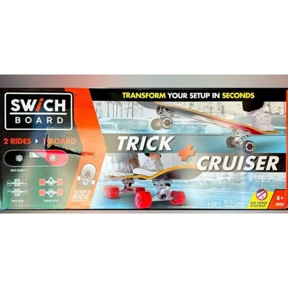 Unbranded Other - 3-in-1 Complete Skateboard – Trick, Cruiser & Trainer Set with Slide & Ride Tech